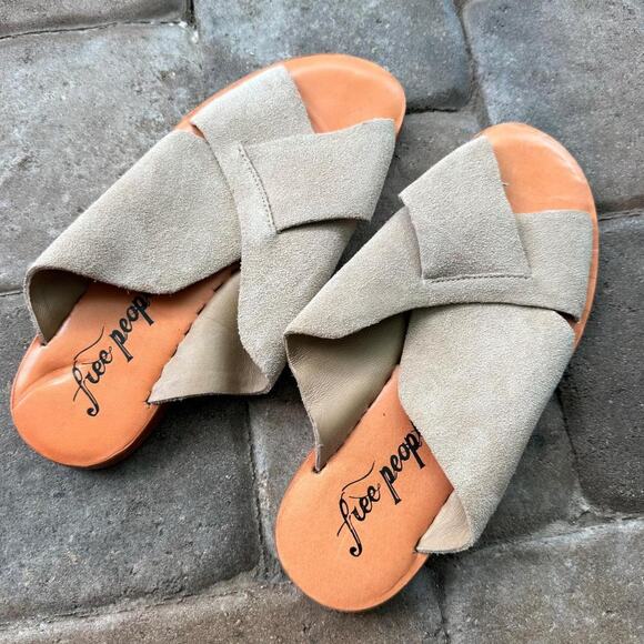 Free People Shoes - Free People Suede Taupe Sandals